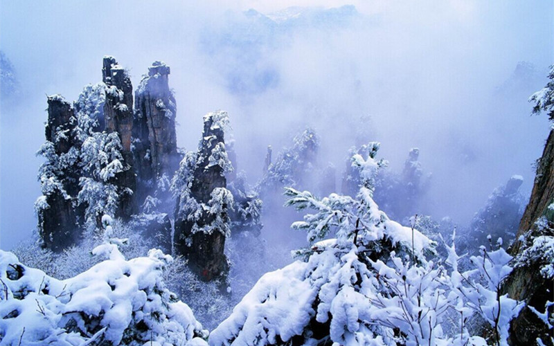 Winter Snow of Tianzi Mt