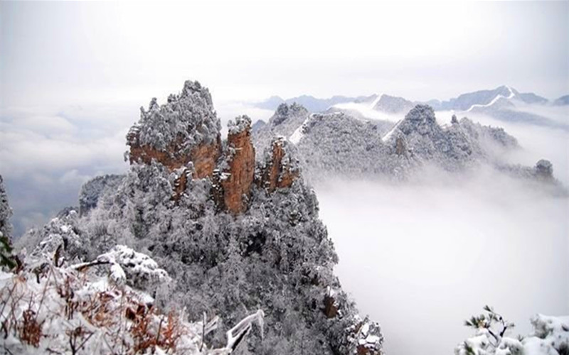 Winter Snow of Tianzi Mt