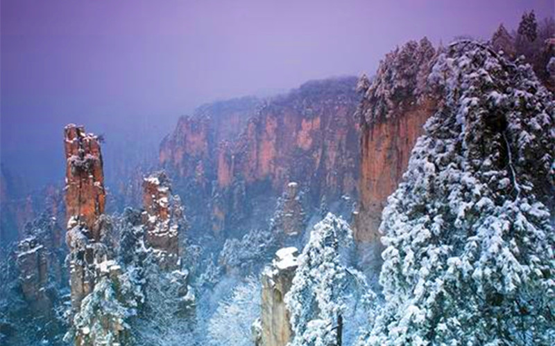 Winter Snow of Tianzi Mt