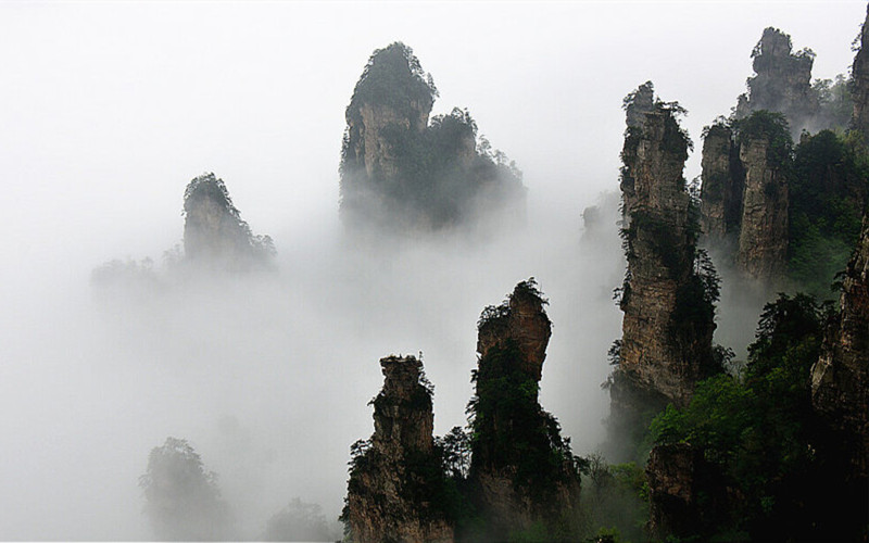 Moonlight at Tianzi Mountain