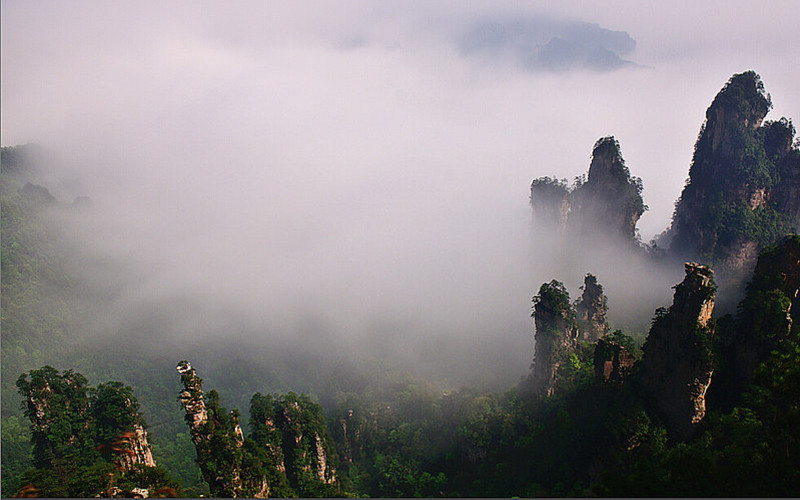 Moonlight at Tianzi Mountain