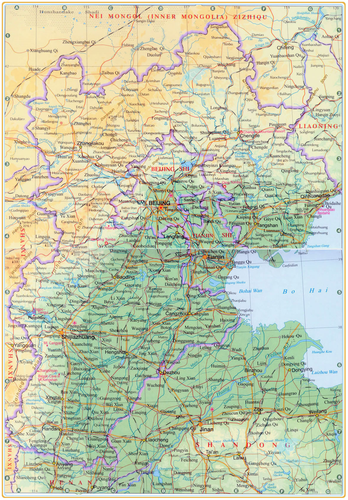 Hebei Province Map